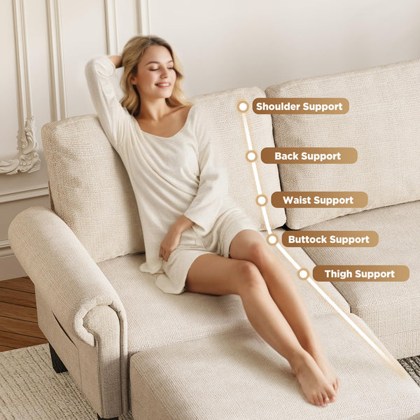 Modular Sectional Loveseat Sofa with Chaise