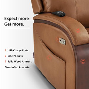 Power Lift Recliner Chair with Massage, Heat & Adjustable Headrest