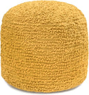 Round Pouf Ottoman Footrest – Cotton Polyester Floor Seating