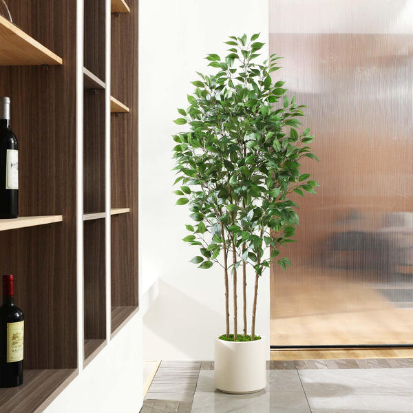 Artificial Ficus Tree with Ceramic Planter