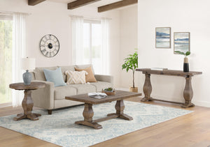 Farmhouse Flip-Top Console Dining Table – Solid Pine Wood