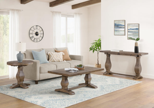 Farmhouse Flip-Top Console Dining Table – Solid Pine Wood