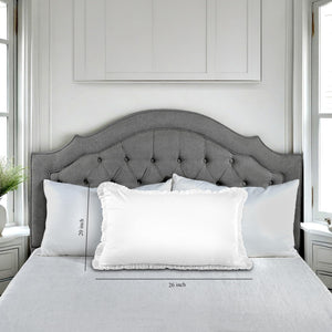 White Cotton Ruffle Throw Pillow Covers – Pack of 2