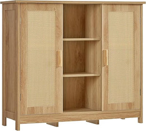 Storage Cabinet with 2 Doors & 4 Shelves