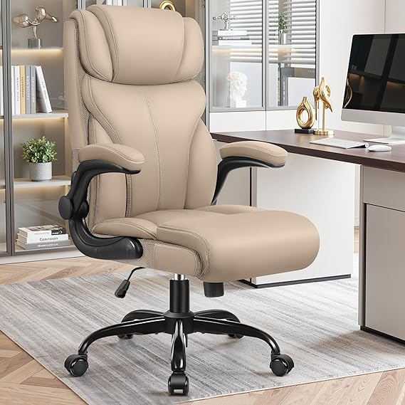 Ergonomic High Back Office Chair with Flip-Up Armrests