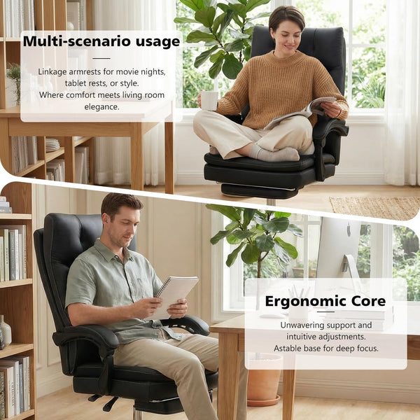 Big and Tall Ergonomic Office Chair with Footrest