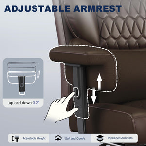 Big & Tall High-Back Executive Office Chair with Footrest