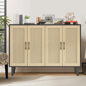 Rattan Door Buffet Sideboard Cabinet