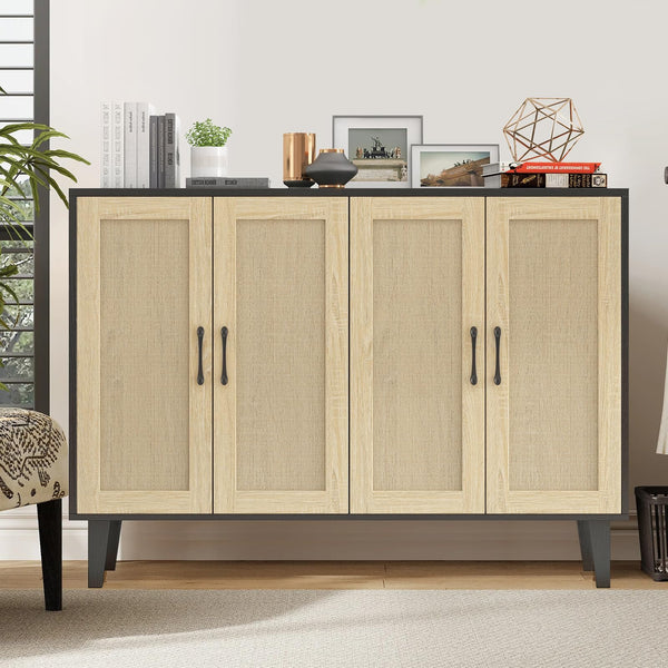 Rattan Door Buffet Sideboard Cabinet