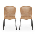 Outdoor Wicker Dining Chairs Set of 2