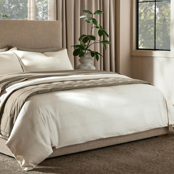 Organic Cotton Flannel Duvet Cover Set with Shams