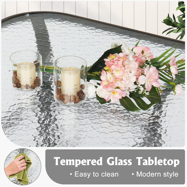 Outdoor Bar Height Patio Table with Umbrella Hole