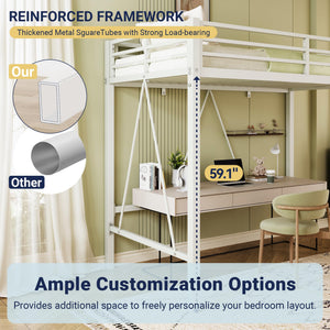 Twin Metal Loft Bed