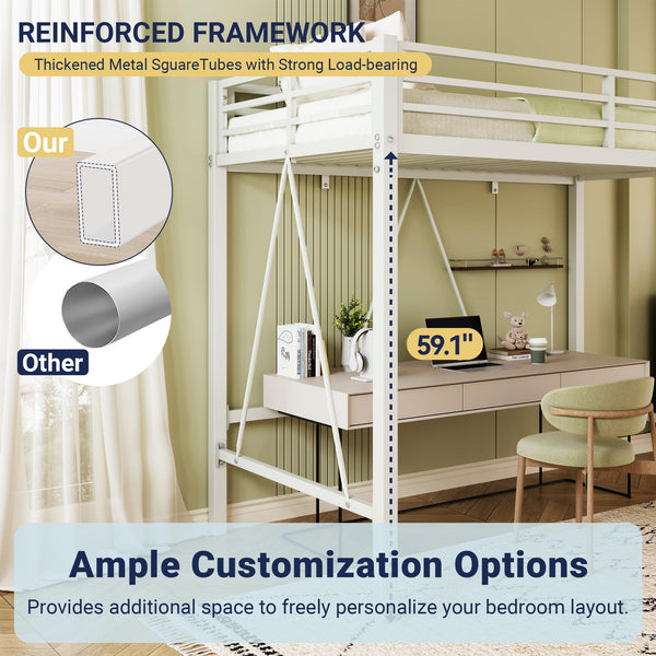 Twin Metal Loft Bed