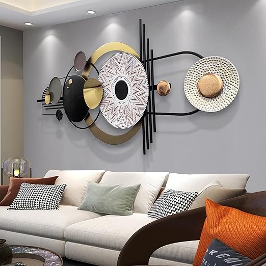 Metal Wall Sculpture Set – Large Abstract Geometric Wall Art