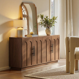 67" Arched Sideboard Buffet Cabinet with 4 Doors
