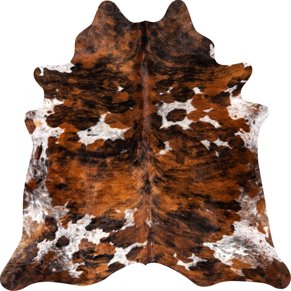 Genuine Brazilian Cowhide Rug – Tricolor Brindle Mix