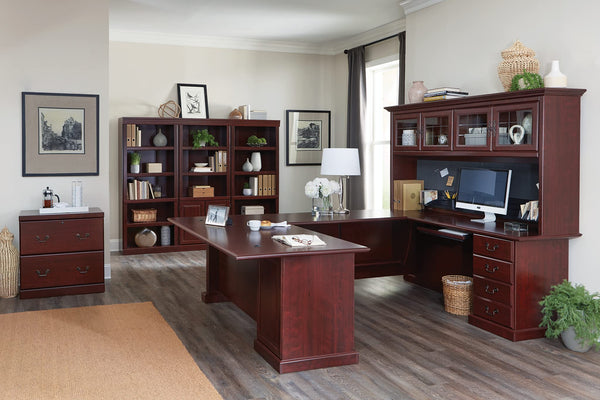 5-Shelf Bookcase with Adjustable Shelves – Classic Cherry