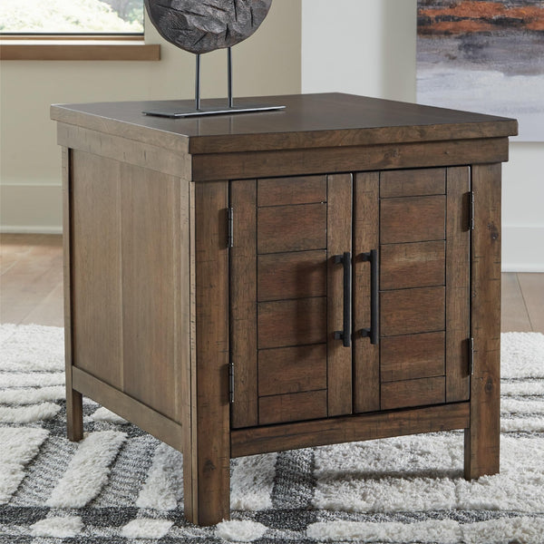 Farmhouse End Table with Cabinet Doors