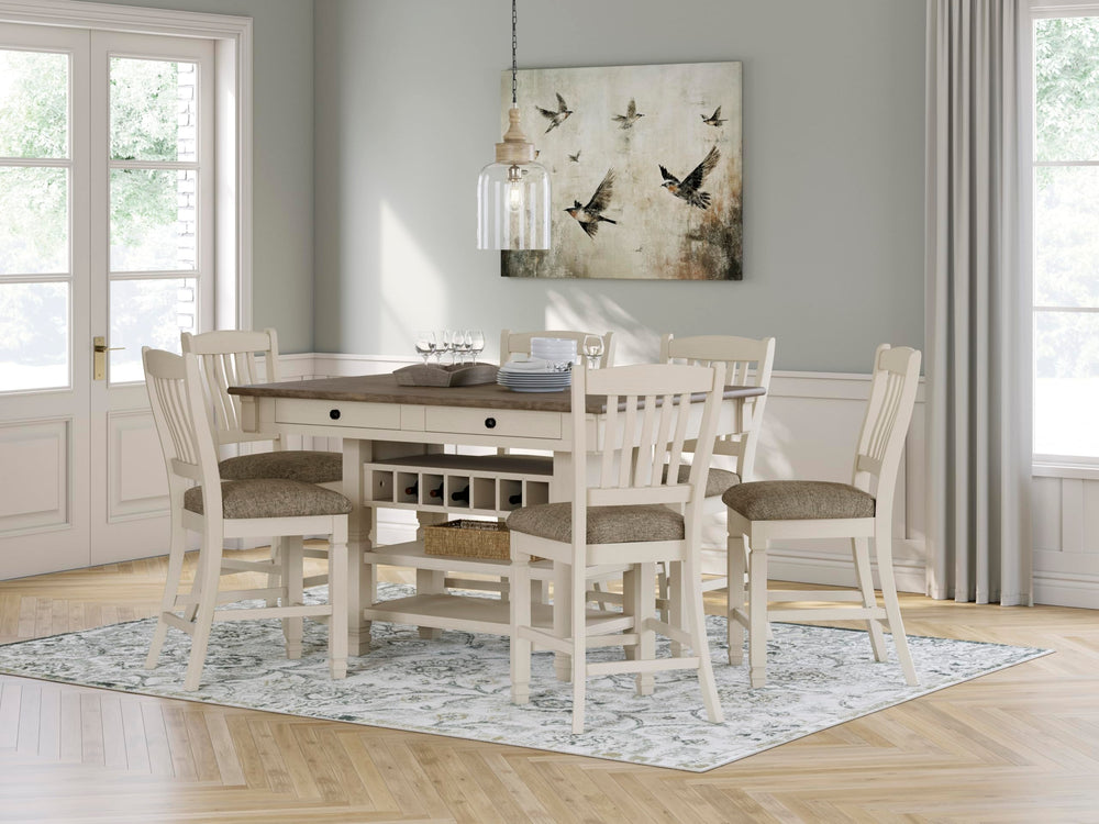 Rectangular Counter Dining Table with Storage