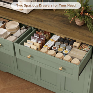 Tall Kitchen Pantry Cabinet with Charging Station