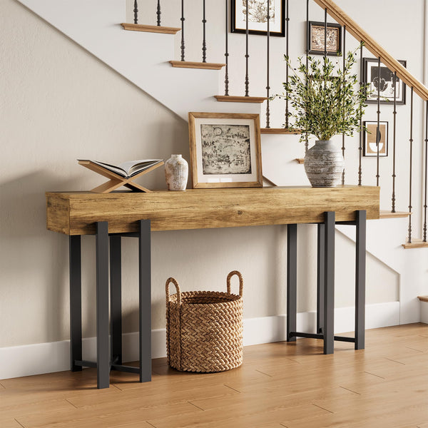 63-Inch Industrial Console Table