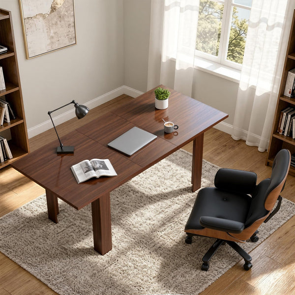 Extendable Home Office Desk 59–77 Inch | Modern Computer Writing Desk