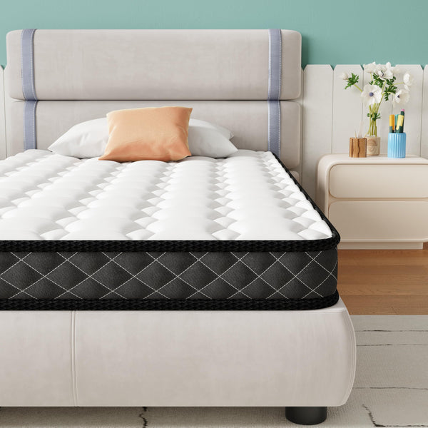 Twin Pillow Top Memory Foam Mattress – Medium Firm, Cooling Gel, 5 Inch