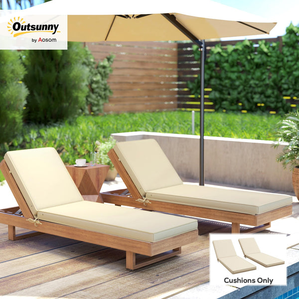 Outdoor Chaise Lounge Cushions Set of 2