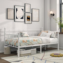 Twin Metal Daybed Frame with Steel Slats