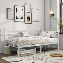Twin Metal Daybed Frame with Steel Slats