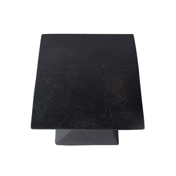 Twisted Hourglass Concrete Accent Table – Indoor Outdoor Side Table