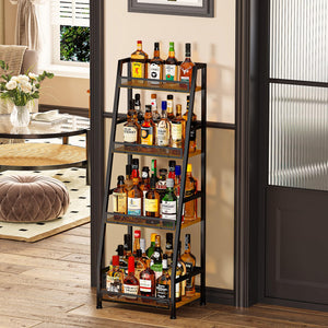 4-Tier Trapezoid Wine & Liquor Rack