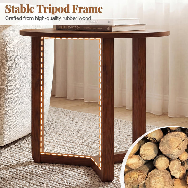 Round Nesting Coffee Table Set of 2, 22.5"