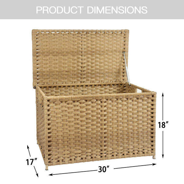 Wicker Storage Trunk with Lid