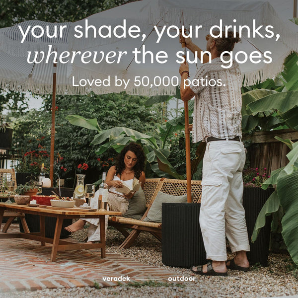 Outdoor Umbrella Side Table with Umbrella Hole