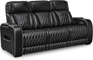 Power Reclining Loveseat with Console, LED Lights & USB Charging