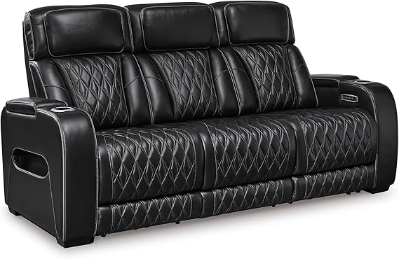 Power Reclining Loveseat with Console, LED Lights & USB Charging