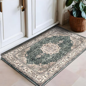 Traditional Oriental Medallion Washable Area Rug