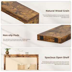 Extra Long Farmhouse Console Table 70.9 Inch