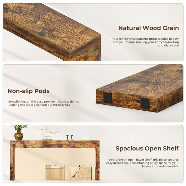 Extra Long Farmhouse Console Table 70.9 Inch