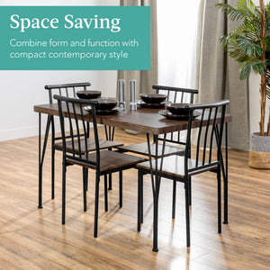 5-Piece Modern Dining Table Set with 4 Chairs