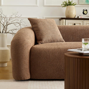 Modern Sectional Sofa 3-Seater with Curved Armrests