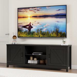 Modern Farmhouse TV Stand with Storage Cabinet