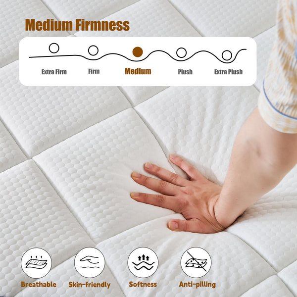 Twin 10-Inch Hybrid Mattress with Gel Memory Foam
