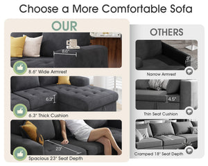 L-Shaped Sleeper Sofa with Storage Chaise