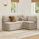 L-Shaped Breakfast Nook Bench with Storage & Back