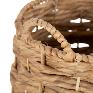 Round Woven Storage Basket Set of 2 – Natural Water Hyacinth