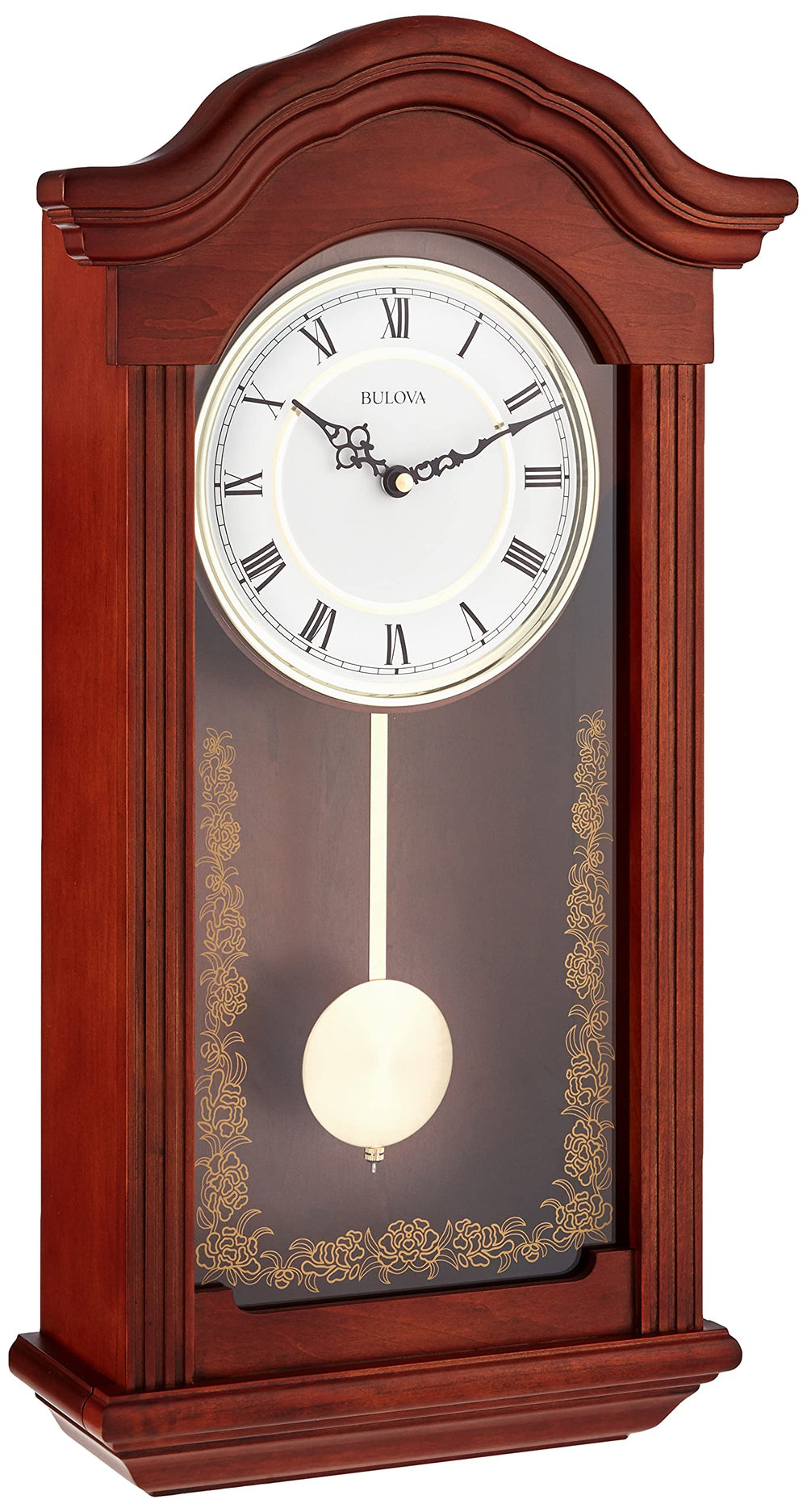 Mahogany Chiming Wall Clock with Westminster Melody