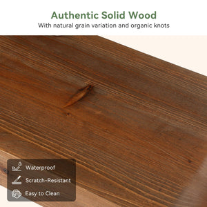 Solid Wood Dining Bench 55-Inch | Indoor Entryway & Bedroom Bench